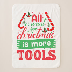 Merry Xmas All I Want For Christmas Sherpa Blanket