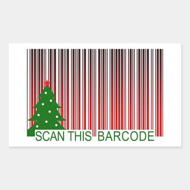 MERRY XMAS barcode Sticker (Front)