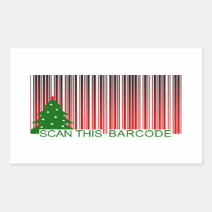 MERRY XMAS barcode Sticker