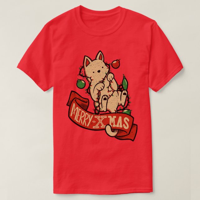 Merry Xmas Cat Ugly Sweater by Tobe Fonseca (Design Front)