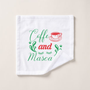 Merry Xmas Coffee And Mascara Wash Cloth