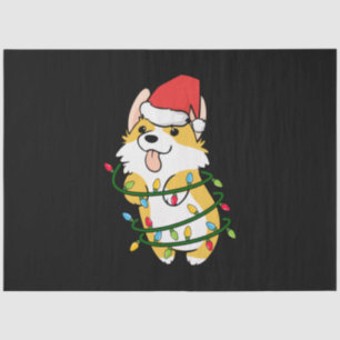 Merry Xmas Corgi Christmas Tree Light Tissue Paper
