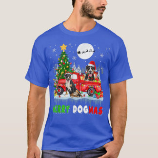 Merry Xmas Dog Santa Elf Greater Swiss Mountains O T-Shirt