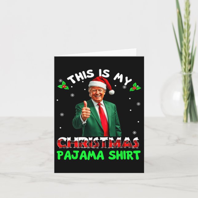 Merry Xmas Donald Trump Santa This Is My Christmas Card (Front)