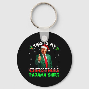 Merry Xmas Donald Trump Santa This Is My Christmas Keychain