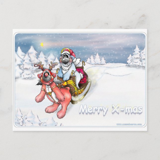 merry xmas, frohe weihnachten postkarte post card (Front)