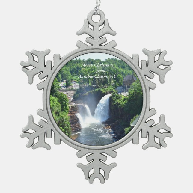 Merry Xmas from Ausable Chasm ornament (Front)