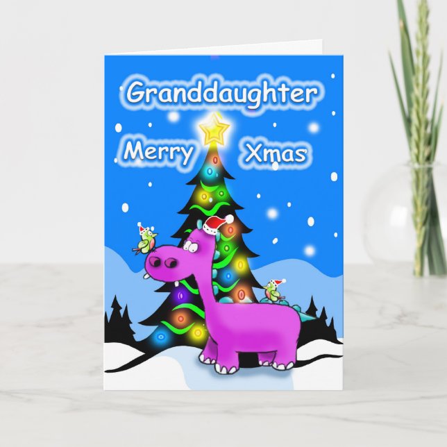 merry xmas granddaughter holiday card (Front)
