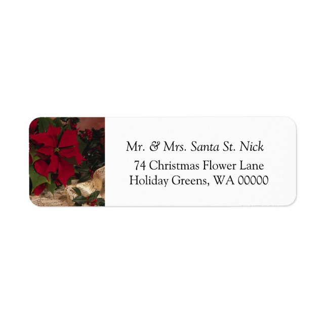 Merry Xmas Greeting Cards  Label Sticker (Front)