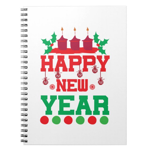 Merry Xmas Happy New Year Notebook (Front)