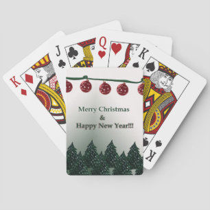 Merry Xmas, Happy New year Playing Cards