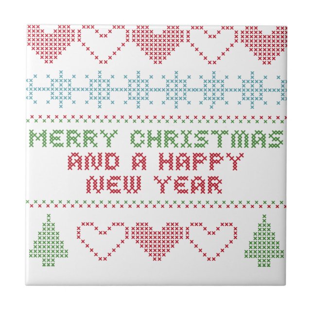 merry xmas happy new year tile (Front)