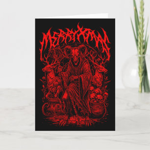 Merry Xmas Heavy Metal Band Parody Death Metal Vin Card