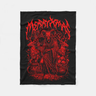 Merry Xmas Heavy Metal Band Parody Death Metal Vin Fleece Blanket
