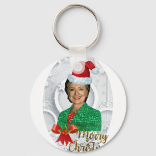 merry xmas Hillary clinton Keychain