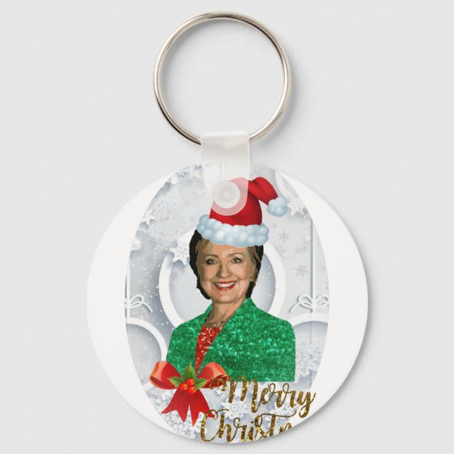 merry xmas Hillary clinton Keychain (Front)