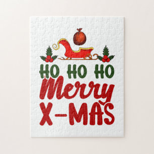 Merry Xmas Ho Ho Ho Merry Xmas Jigsaw Puzzle