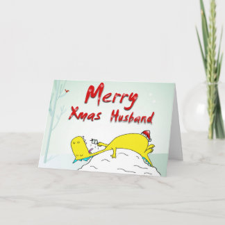 merry xmas husband holiday card