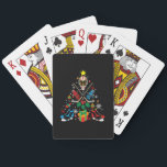 Merry Xmas Ice Hockey Christmas Tree Playing Cards<br><div class="desc">Merry Xmas Ice Hockey Christmas Tree</div>