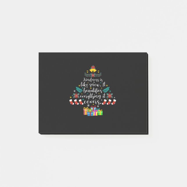 Merry Xmas Kindness Is Like Snow It Post-it Notes (Front)