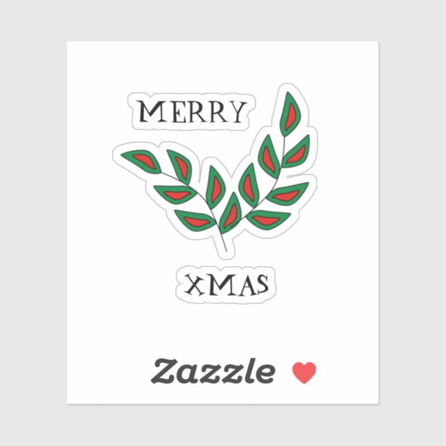 Merry Xmas Leaf  (Sheet)