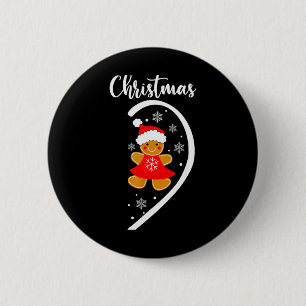 Merry Xmas Matching Christmas Pajama Black Crew Ne 2 Inch Round Button