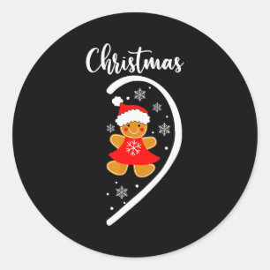 Merry Xmas Matching Christmas Pajama Black Crew Ne Classic Round Sticker