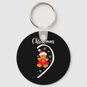 Merry Xmas Matching Christmas Pajama Black Crew Ne Keychain