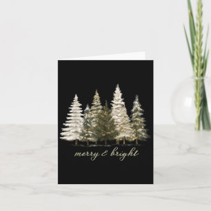 Merry Xmas Merry And Bright Christmas Tree Women G Card