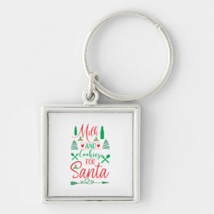 Merry Xmas Milk And Cookies For Santa Keychain
