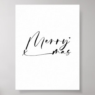 Merry Xmas - minimalistic typography poster