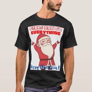 Merry Xmas Novelty Fun 80s Girl can do everything T-Shirt