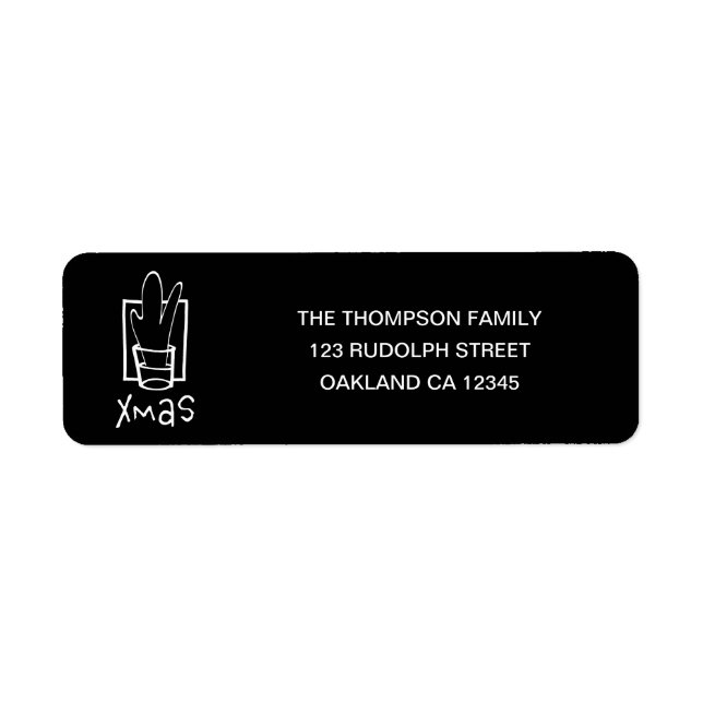 Merry Xmas Return Address  (Front)