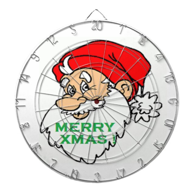 "MERRY XMAS" SANTA DARTBOARD (Front)