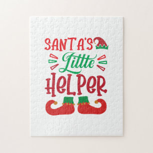 Merry Xmas Santa Little Helper Jigsaw Puzzle