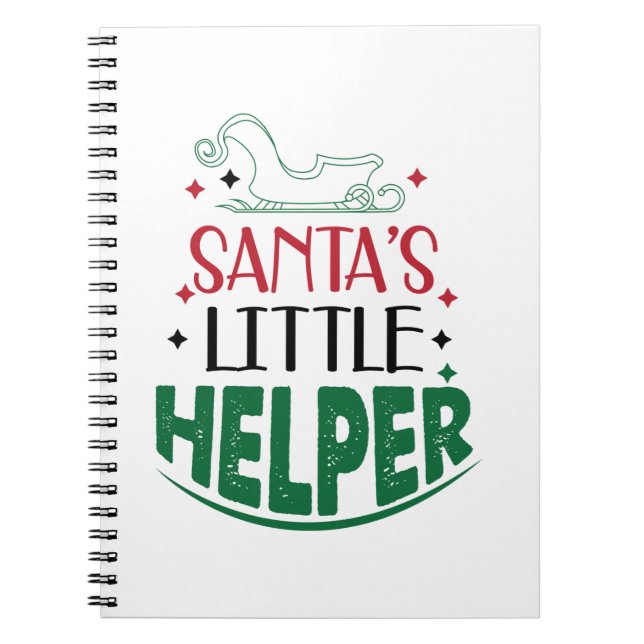 Merry Xmas Santas Little Helper Notebook (Front)
