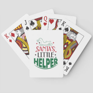 Merry Xmas Santas Little Helper Playing Cards