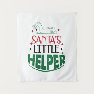 Merry Xmas Santas Little Helper Tapestry