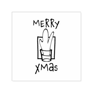 Merry Xmas Shots Self-inking Stamp