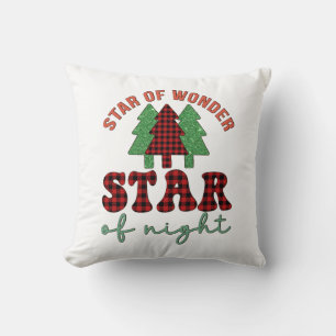 Merry Xmas Star Of Wonder Star Of Night Throw Pillow