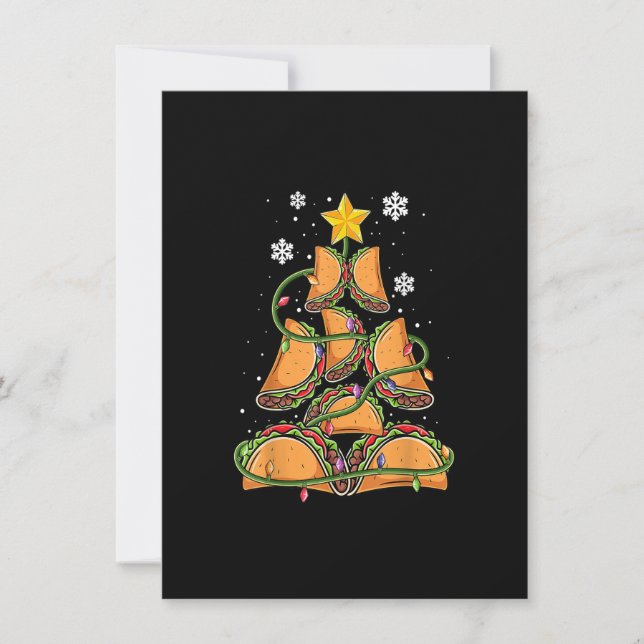 Merry Xmas Tacos Shirt For Men, Christmas Tacos Tr Invitation (Front)