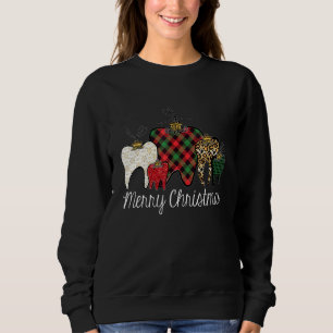 Merry Xmas Teeth Ornament Teeth Dental Leopard Sweatshirt
