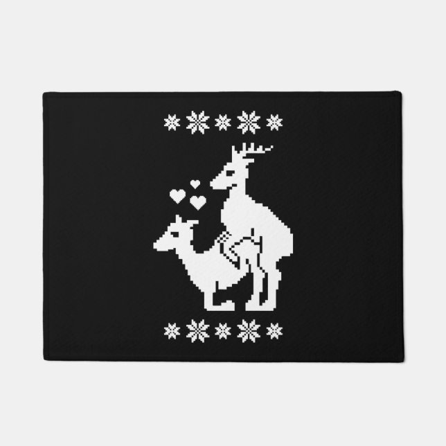 Merry Xmas Ugly Christmas Doormat (Front)