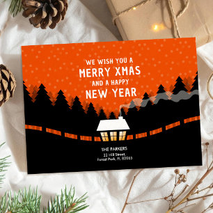Merry Xmas with red forest Card