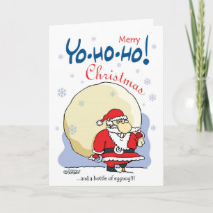 Merry Yo-ho-ho Christmas...and the bottle of eggno Holiday Card