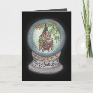 Merry Yule Bat Holiday Greeting Card