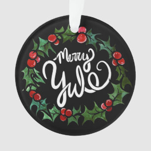 Merry Yule Pagan Holidays Wiccan Blessed Yule Ornament