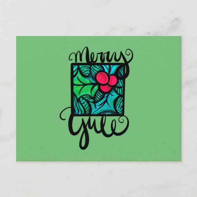 Merry Yule                                         Postcard (Front)