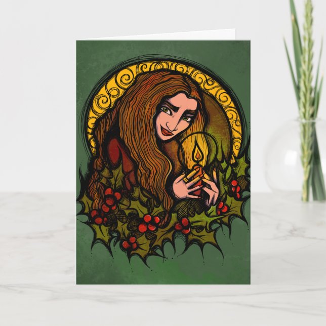 Merry Yule Witch Card (Front)
