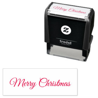 Merrychristmas script self-inking stamp